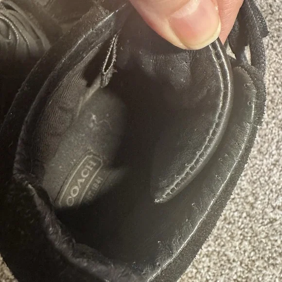 Coach Alara Women's Black Signature Jacquard & Suede Hidden Wedge Sneakers 7M - Picture 6 of 9